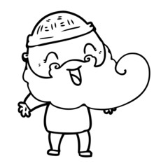 happy bearded man
