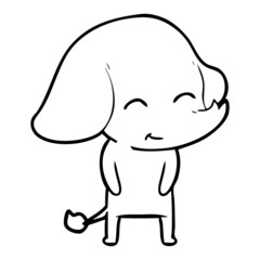 Fototapeta premium cute cartoon elephant