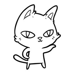 cartoon cat staring