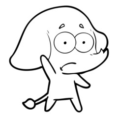 cartoon unsure elephant