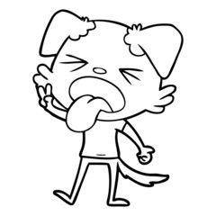 cartoon disgusted dog