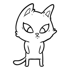 confused cartoon cat
