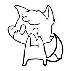 cartoon friendly fox