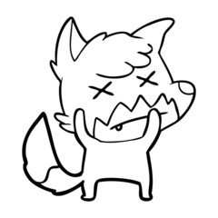 cartoon dead fox