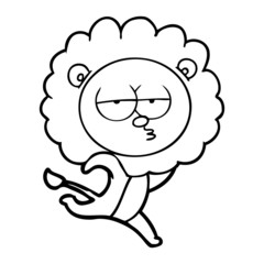 cartoon running lion