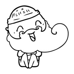 happy bearded man