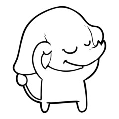cartoon smiling elephant