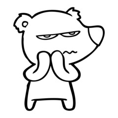 angry bear cartoon
