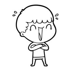 laughing cartoon man