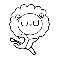 cartoon running lion
