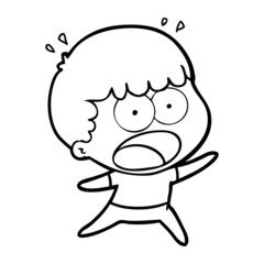 cartoon shocked man