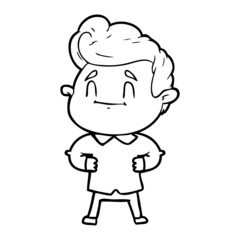 happy cartoon man