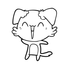 happy little dog cartoon