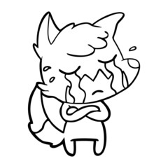 crying fox cartoon