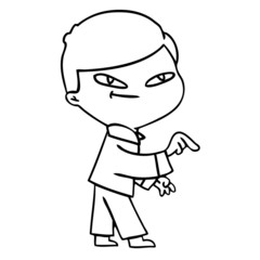 Fototapeta premium cartoon pointing man