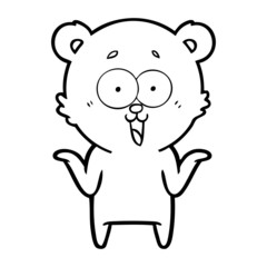laughing teddy  bear cartoon