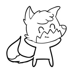 cartoon friendly fox