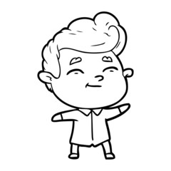 happy cartoon man