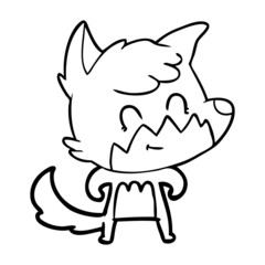 cartoon friendly fox