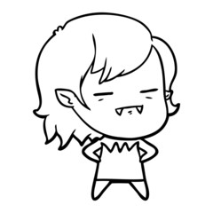 cartoon undead vampire girl