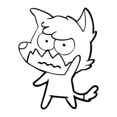 cartoon annoyed fox