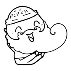 happy bearded man