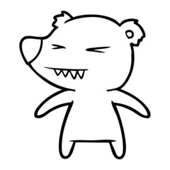 angry bear cartoon