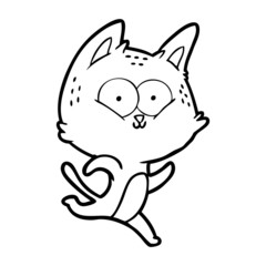 cartoon cat running
