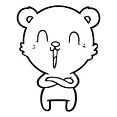 happy cartoon bear