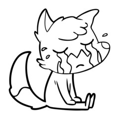 crying fox cartoon