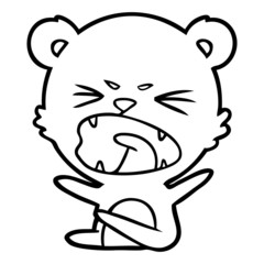 angry cartoon bear