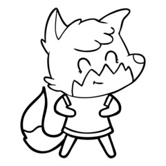 cartoon friendly fox