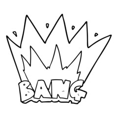 cartoon bang sign