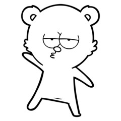 bored bear cartoon