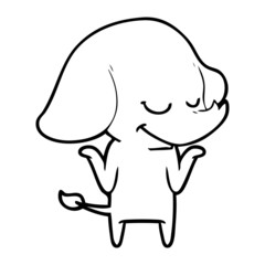 cartoon smiling elephant