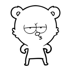 bored polar bear cartoon