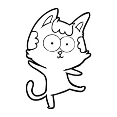 happy cartoon cat dancing
