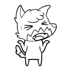 angry cartoon fox