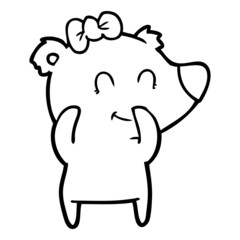 female bear cartoon