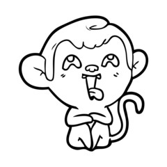 crazy cartoon monkey