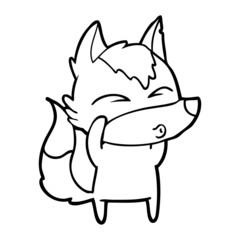 cartoon wolf whistling
