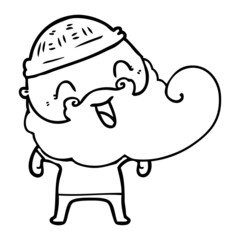 happy bearded man