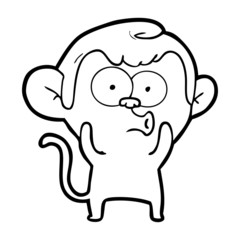 cartoon hooting monkey