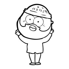 cartoon bearded man