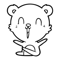 happy laughing cartoon bear