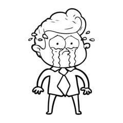 cartoon crying man