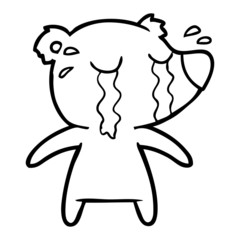 cartoon crying polar bear