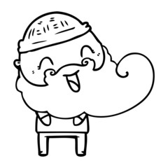 happy bearded man