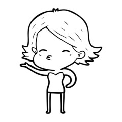 cartoon woman