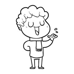 Obraz premium cartoon man talking